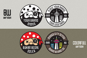 50 Pop Badges Vol.2 Custom Font