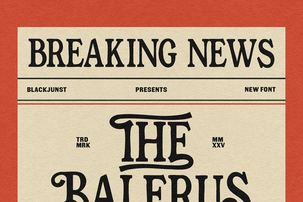 The Balerus – Vintage Serif, a Serif Font by Black Junst (Photo 9 of 10)