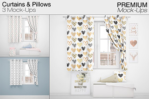 Curtains & Pillows Set