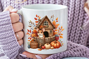 Watercolor Autumn Mouse Clipart, an Illustration by Rose Art (Thumbnail 5 of 7)