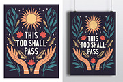 This Too Shall Pass Poster Design, a Decorative Illustration by Blue Lela Design (Thumbnail 3 of 3)