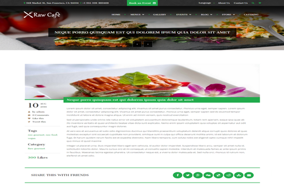 Raw Cafè-Bootstrap Theme Restaurant, a Bootstrap Template by auroraruggieri (Photo 9 of 13)