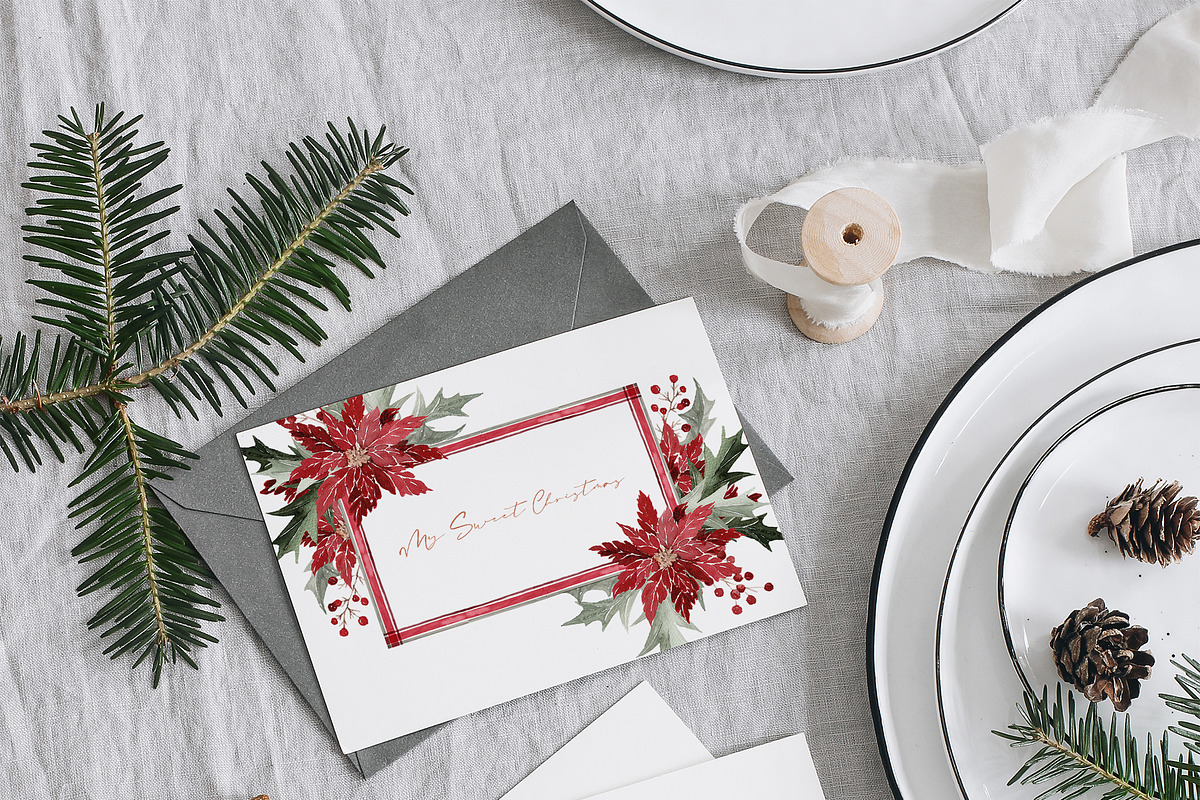 Watercolor Clipart - CHRISTMAS TIME, a Decorative Illustration by Beigetime (Photo 9 of 15)