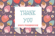 Funky Strawbs clipart & paper set, an Illustration by Poppymoondesign (Thumbnail 5 of 5)