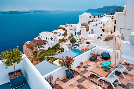 Famous greek tourist destination oia stock photo containing europe and greece, an Architecture Photo by f9photos