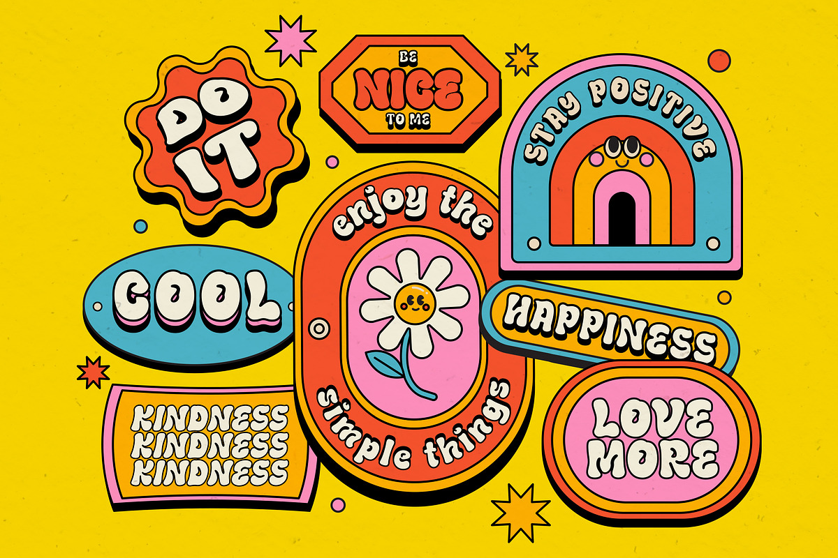 Groovy Gum - A Bubbly Display Font, a Symbol Font by agnyhasyastudio (Photo 3 of 14)