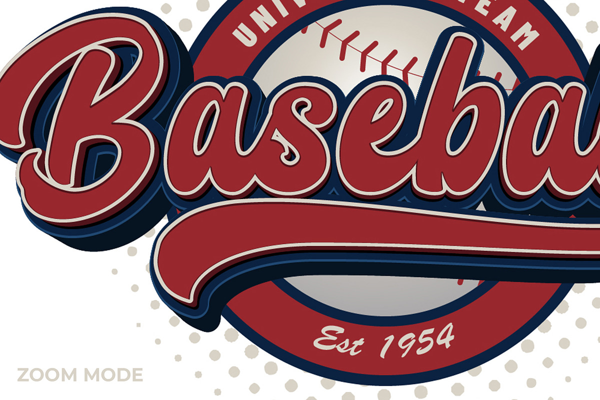 Baseball Text Effect 3D Style, a Layer Style Add-On by Mockmenot (Photo 3 of 3)