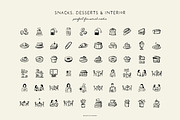 CAFÉ & COFFEE line art illustrations, a Food Illustration by Crocus Paperi (Thumbnail 5 of 8)
