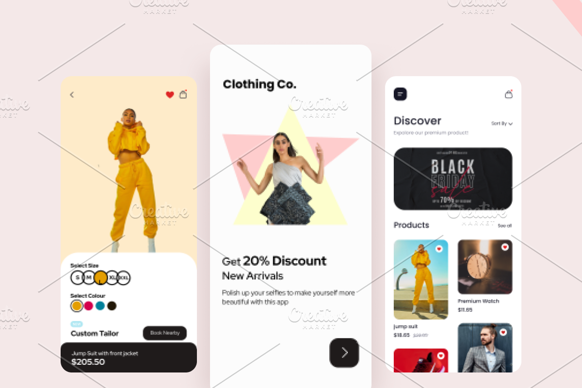 Ecommerce - App Ui Concept, an UI Kit Template by muneezahussain (Photo 2 of 2)
