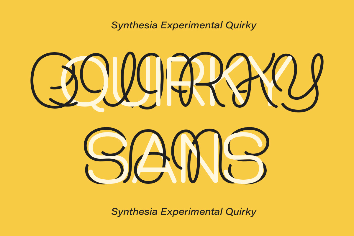 Synthesia Experimental Quirky Font, a Sans Serif Font by Letterhend Studio (Photo 3 of 8)