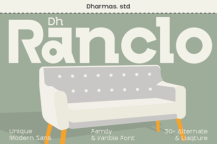 Ranclo - 7 Modern Minimalist Family, a Sans Serif Font by Dharmas Studio