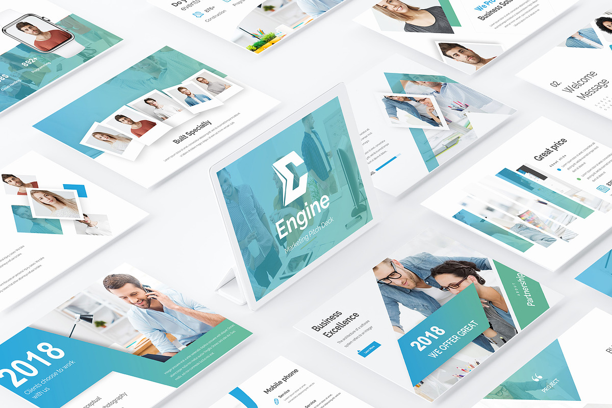 Engine Marketing Powerpoint Template, a Presentation Template by One ...