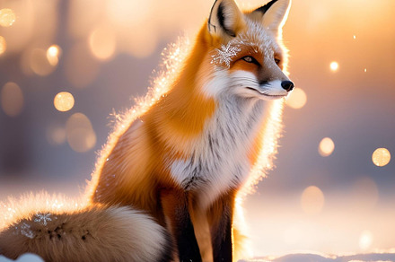 Fox in the winter wildlife woodland, an Animal Photo by ComfortQ