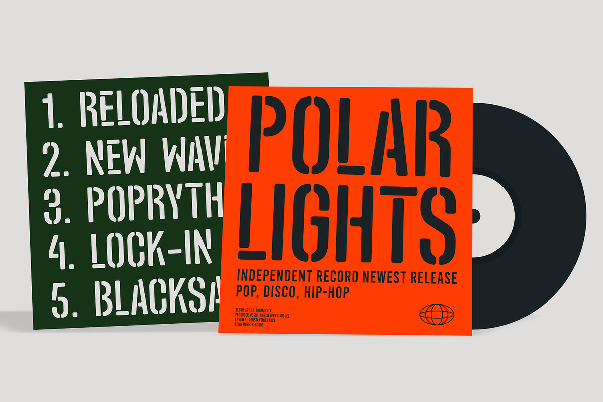Spencer Stencil Font, a Sans Serif Font by Genetype (Photo 6 of 9)