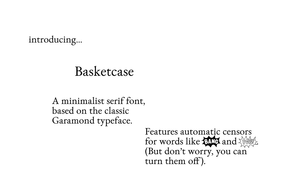 Basketcase - Modern Serif Font, a Serif Font by Off The Rack © (Photo 2 of 9)