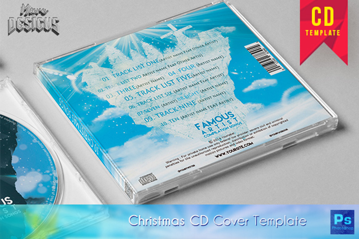 CD Cover Template-Christmas Edition, a Stationery Template by Micro Designs (Photo 3 of 4)