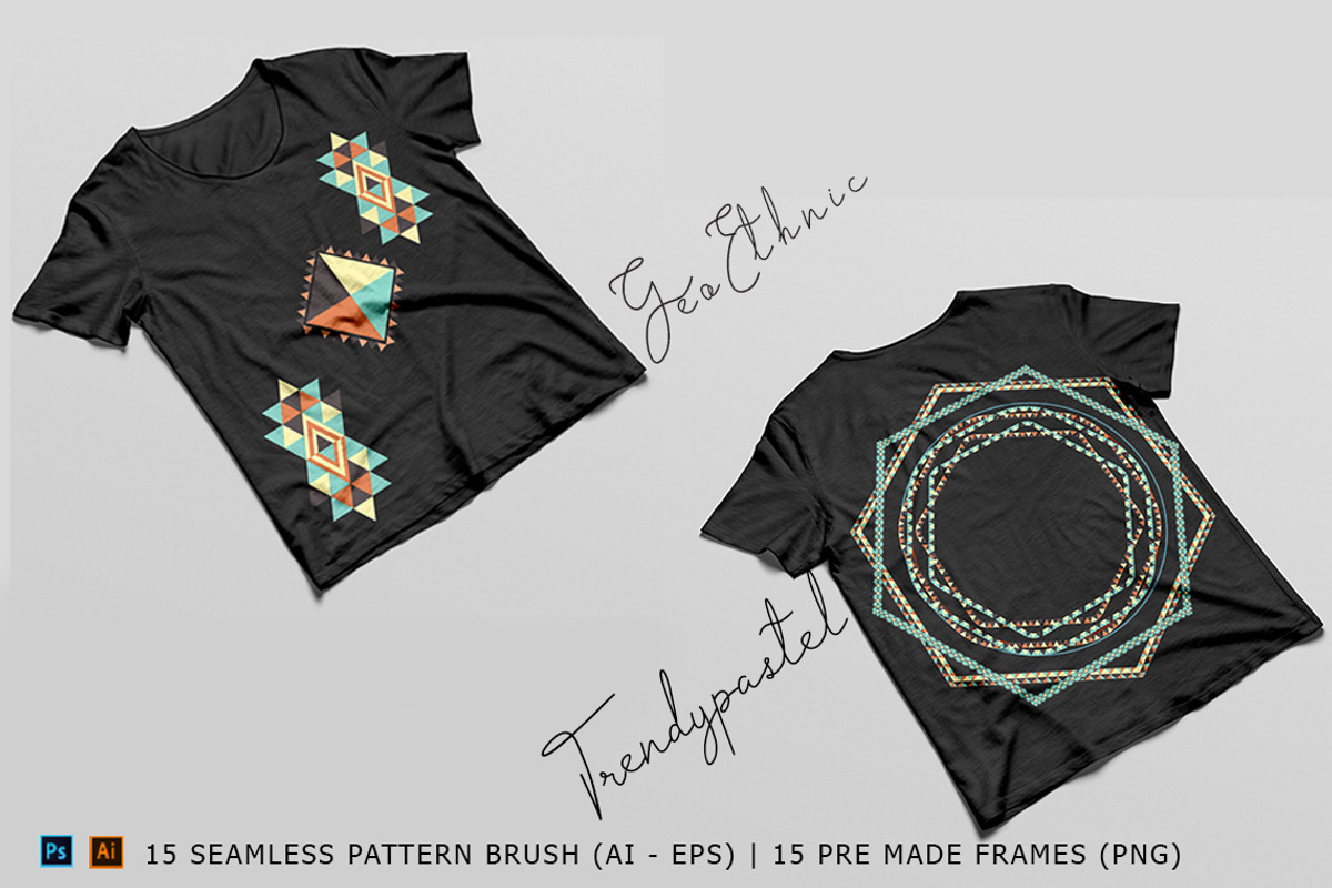 GEOETHNIC Geometric BRUSH & PATTERNS, a Pattern Graphic by Design Unique (Photo 6 of 10)