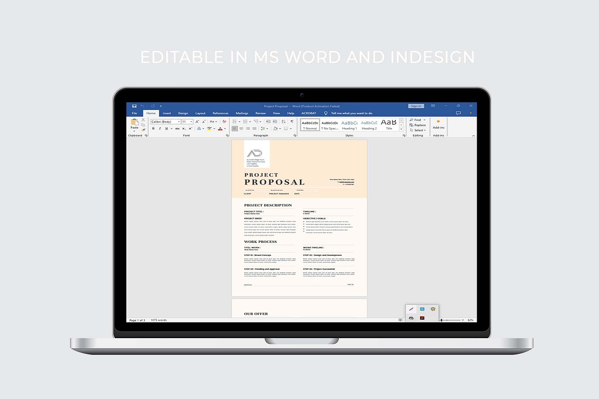 Proposal | MS Word & Indesign, a Stationery Template by design_hut (Photo 7 of 7)