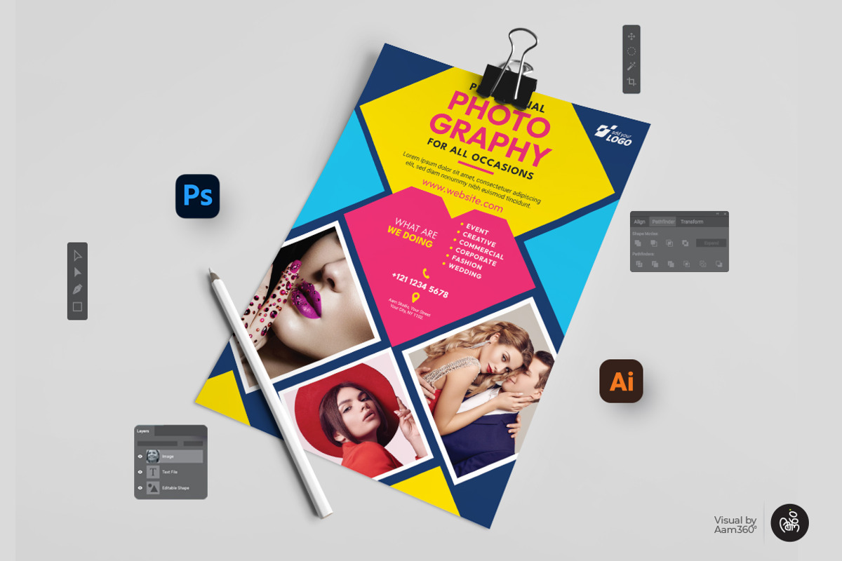 Creative Photography Flyer Template, a Flyer Template by Aam360 (Photo 3 of 3)