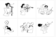 Minimalist Musician Illustrations, an Illustration by Illustraly Design (Thumbnail 7 of 7)