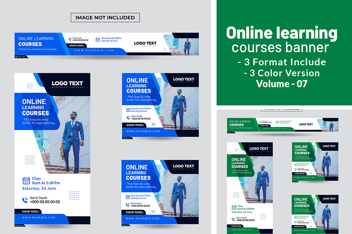 Online Learning Courses Banner, a Social Media Template by MRI STUDIO