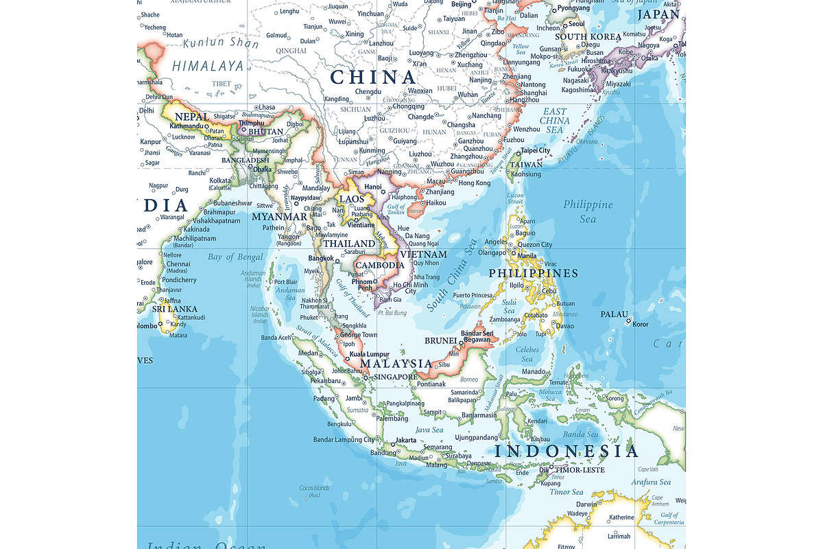 Vector World Map - Large&Detailed, a Decorative Illustration by PorcuPen Works (Photo 5 of 9)