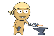 Icons of blacksmiths and metal forgi, a Graphic by JK comics (Thumbnail 2 of 5)