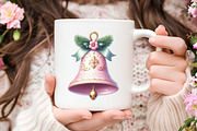 Pink Chinoiseries Christmas Clipart, an Illustration by RobertsArt (Thumbnail 5 of 7)