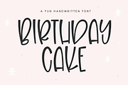 Birthday Cake - Fun Handwritten Font, a Font by KA Designs (Thumbnail 1 of 8)