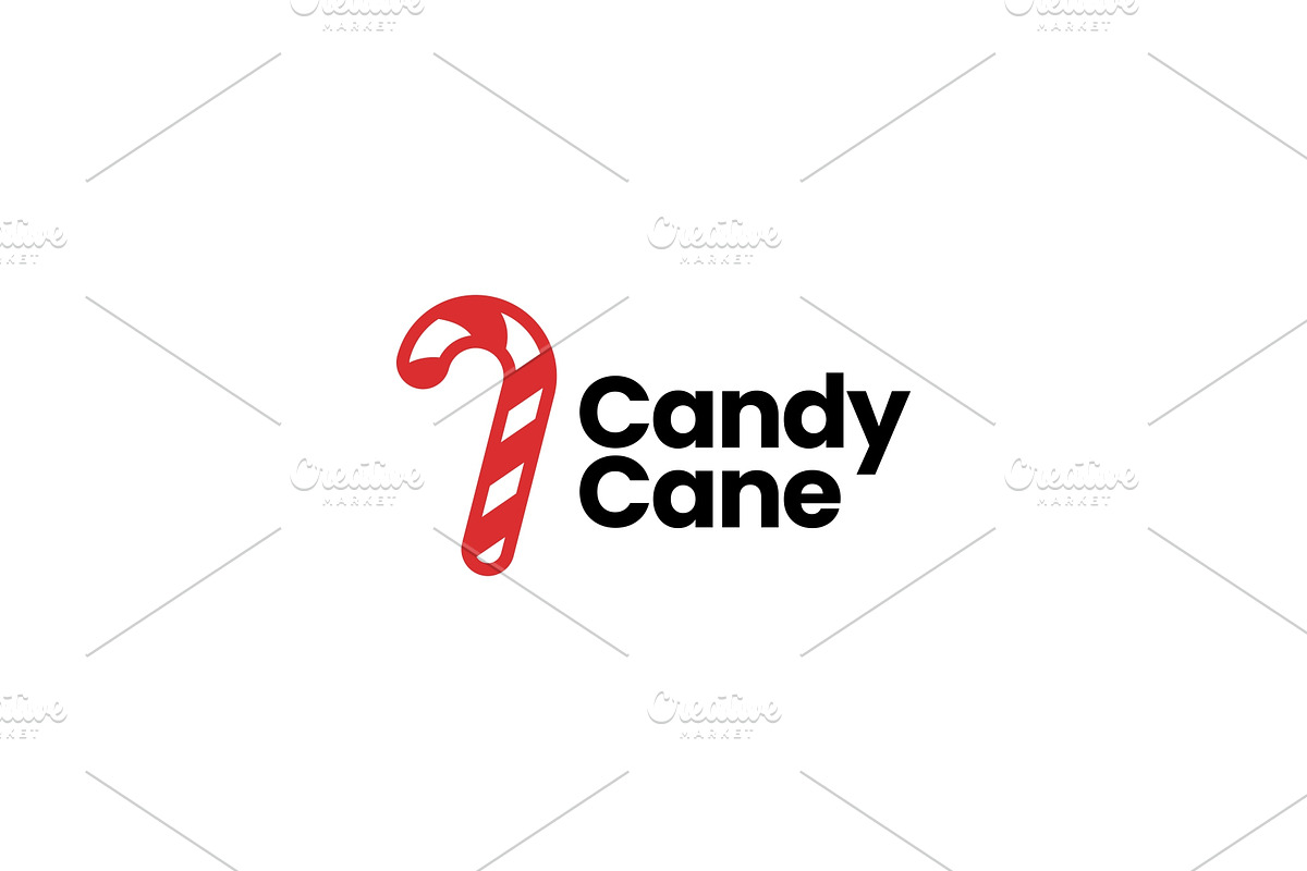 candy cane logo vector icon, a Branding & Logo Template by VASTARD STUDIO