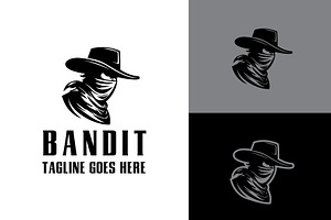 Cowboy The Bandit Gunslinger Logo