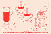 Coffee Vector Illustrations, a Food Illustration by TheFoodAtlas (Thumbnail 4 of 7)