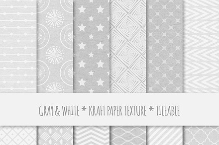 Gray Geometric Seamless Patterns preview 2