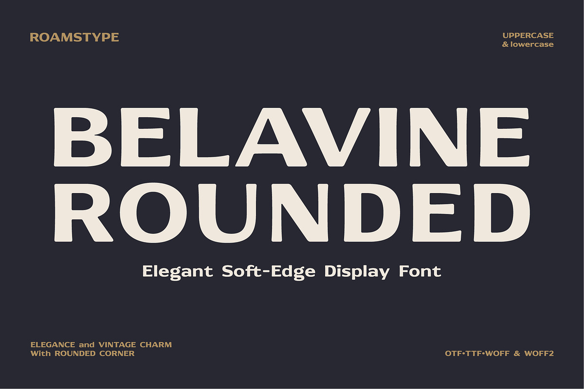 Belavine Rounded – Elegant Soft-Edge, a Sans Serif Font by Roams Type (Photo 1 of 8)