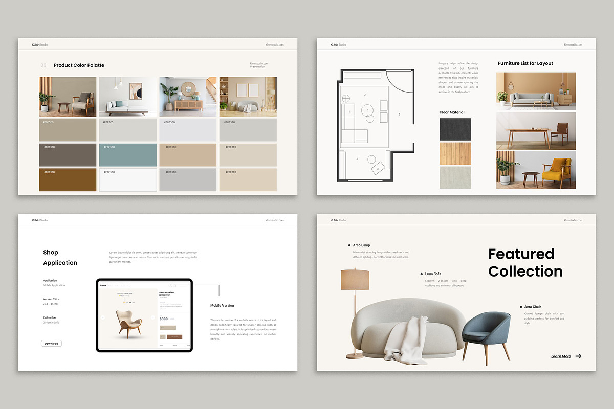Rene Modern Furniture Google Slides, a Presentation Template by kylyman (Photo 3 of 7)