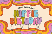 HIPPIE BIRTHDAY | Balloon Font, a Handwritten Font by Maria Feliz Fonts (Thumbnail 1 of 10)