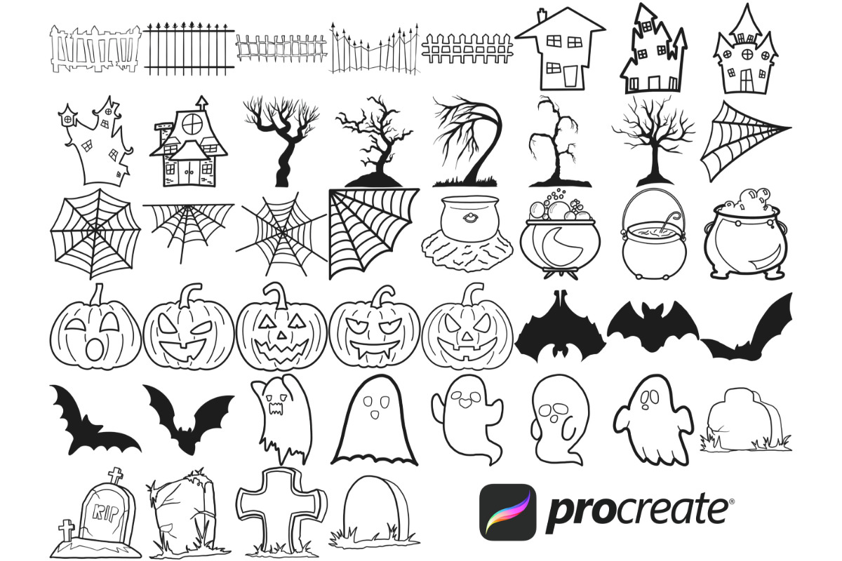 Halloween Elements Set 9, a Brush Add-On by Disasterology Ink (Photo 4 of 10)