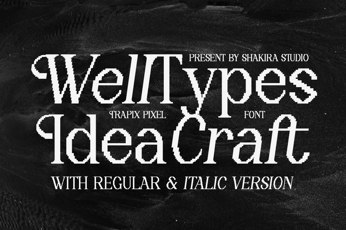 Trapix - A Unique Pixel-Style Serif, a Serif Font by Shakira Studio (Photo 2 of 10)