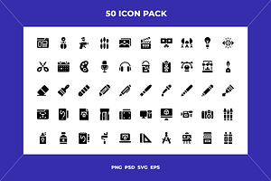 Creative tools icons, an Outline Icon by Wencory