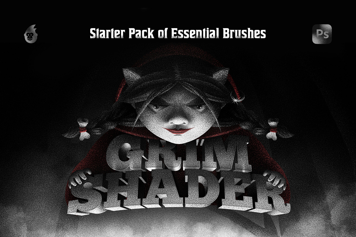 Grim Shader Photoshop Brushes, a Brush Add-On by brushapes.com (Photo 1 of 11)