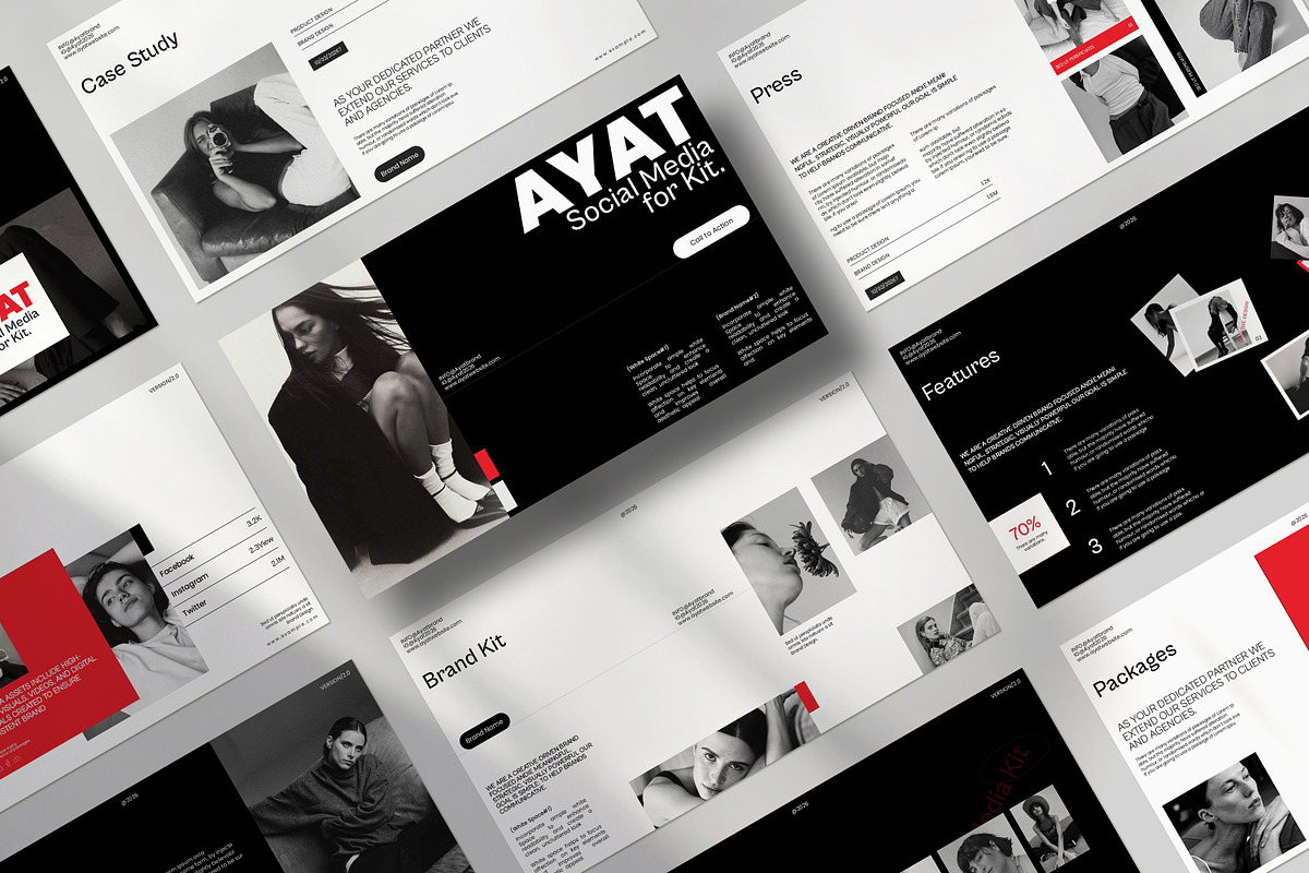 AYAT - Social Media Kit Presentation, a Presentation Template by CreativexGenius (Photo 2 of 12)