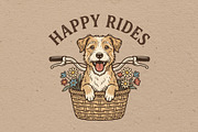Happy rides illustration, an Animal Illustration by Vectorlina (Thumbnail 1 of 4)