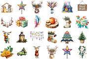 Rustic Boho Christmas Clipart, an Illustration by Sublimation Artist (Thumbnail 2 of 6)