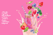 Smoothie in mason jar, a Food Illustration by Natasha Koltsova (Thumbnail 2 of 2)