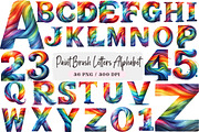 Paint Brush Letters Alphabet PNG, an Illustration by DreamArtGraphic (Thumbnail 1 of 4)