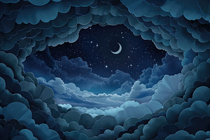 Dreamy Night Sky with Stars, a Background Graphic by Virgo Studio