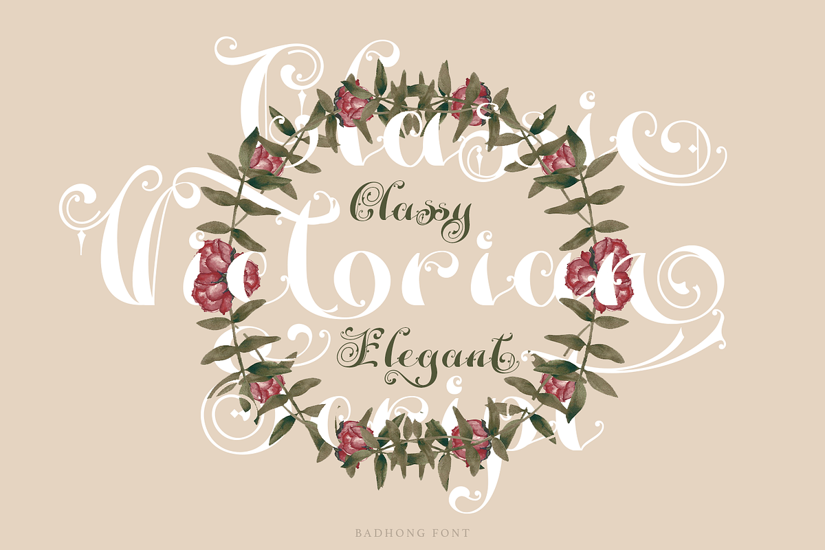 Badhong Classic Script, a Script Font by TypeClassHeroes (Photo 5 of 15)
