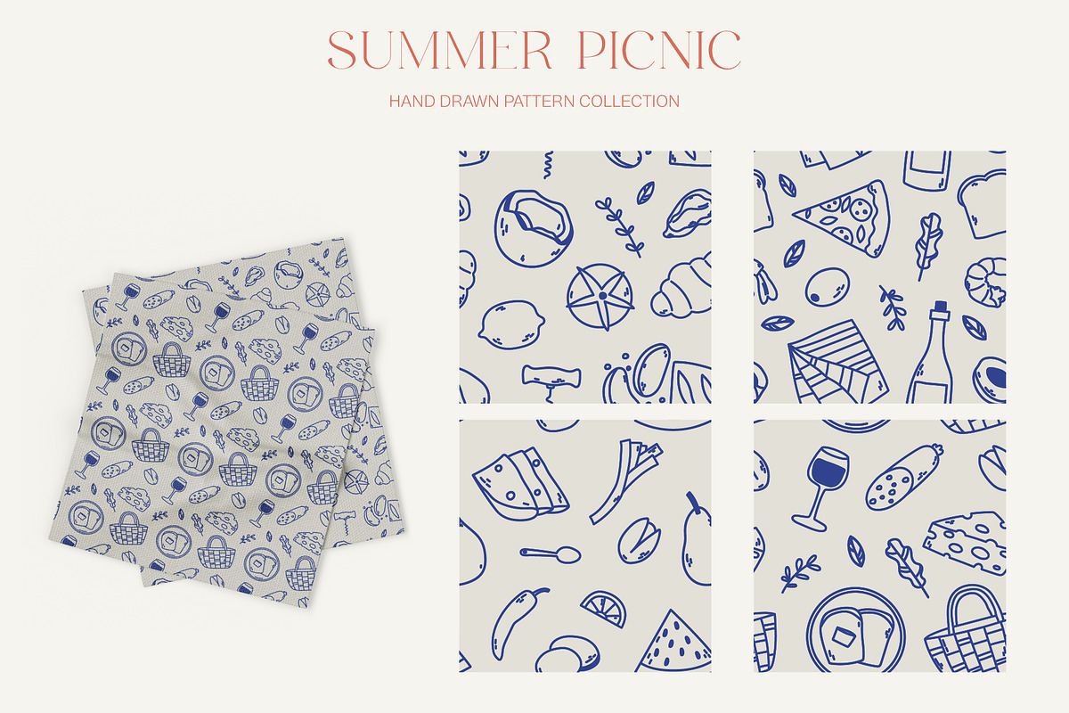 Summer Picnic Elements - Doodle Art, an Illustration by Moonberry_Studio (Photo 12 of 14)