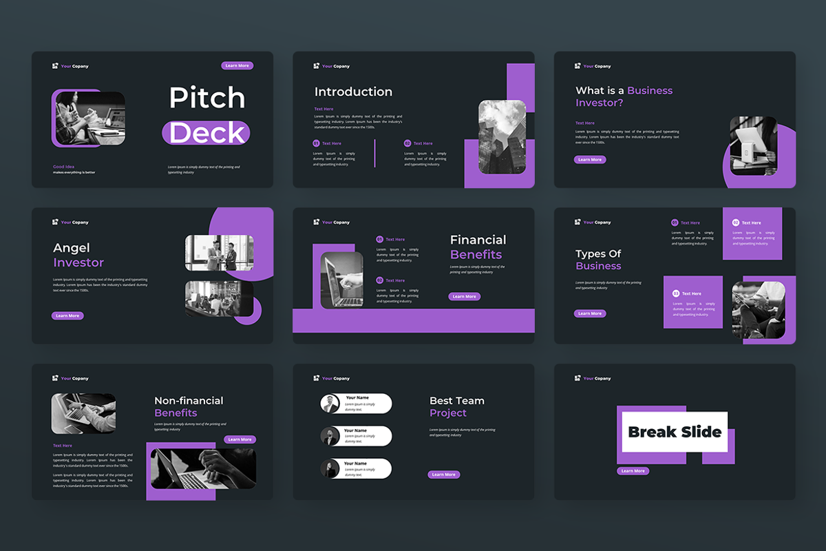 Pitch Deck - Google Slides Template, a Presentation Template by Iqsiart Studio (Photo 2 of 3)