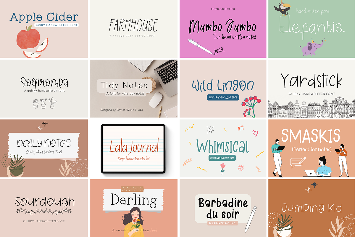 The Handwritten Font Bundle, a Script Font by Sofia Skoog (Photo 2 of 12)